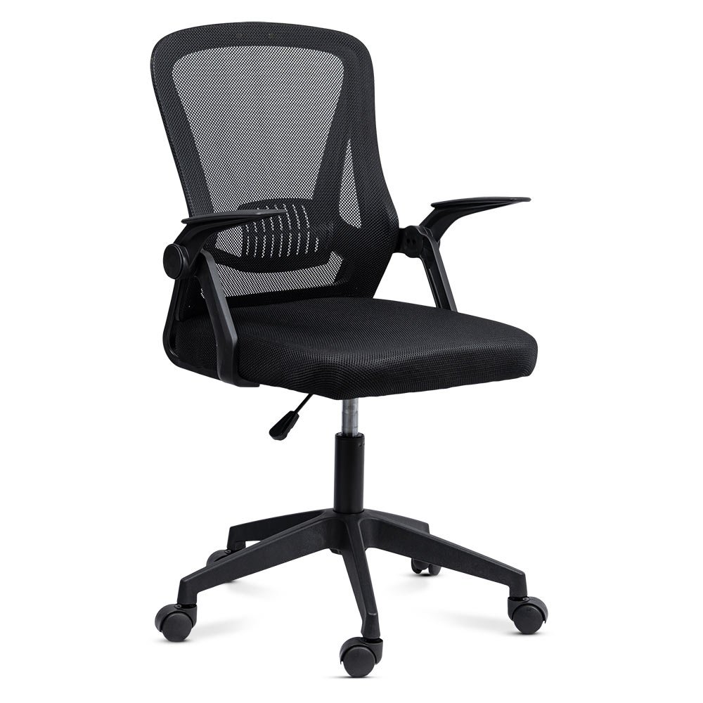 Scaun de birou pentru copii din mesh cu suport lombar OFF 433 negru