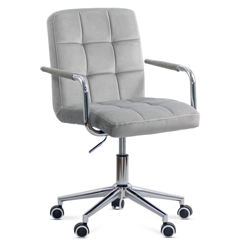 Scaun de birou pentru copii din catifea OFF 328V gri