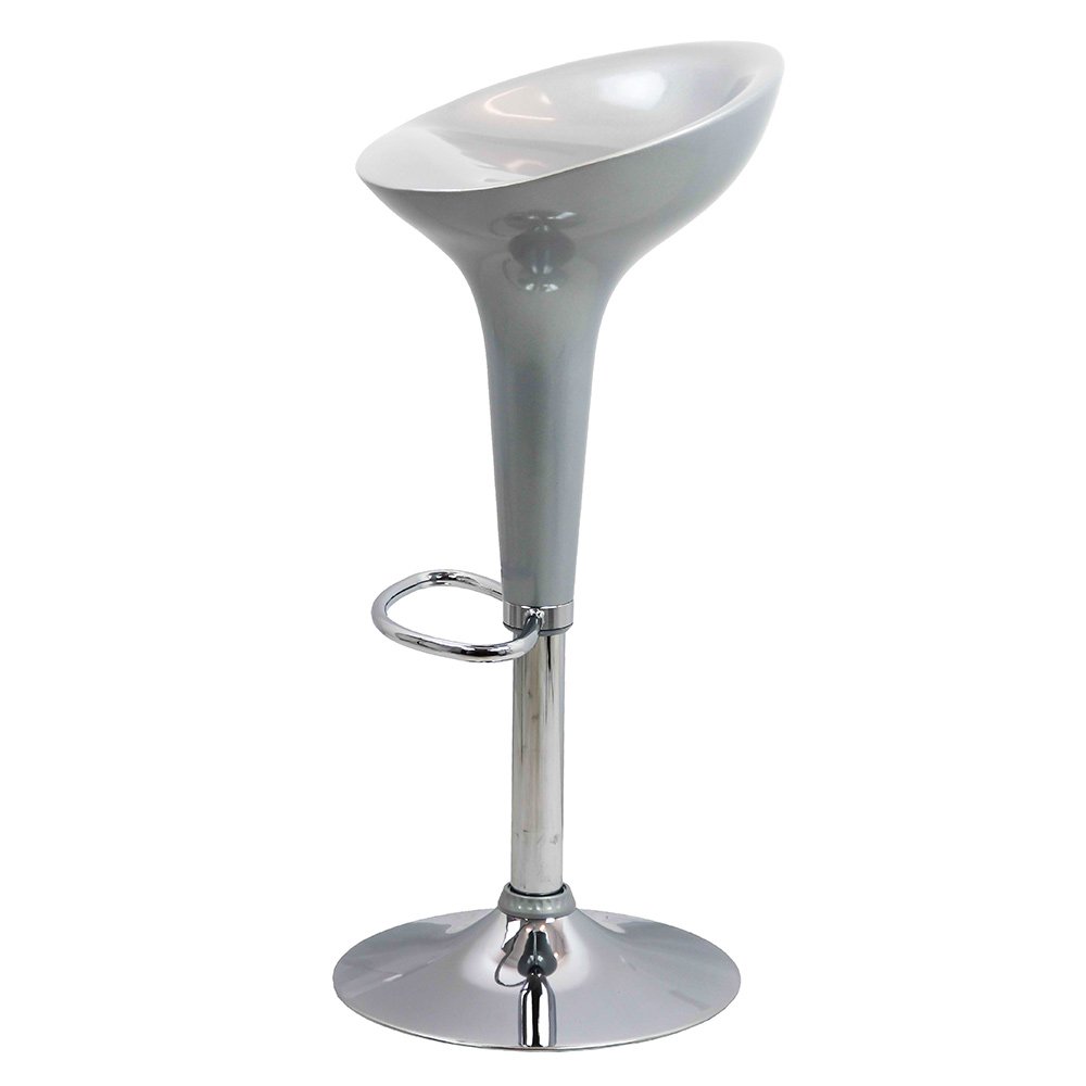 Scaun bar, înălțime reglabilă, rotativ, suport picioare, plastic ABS, gri, ABS 101